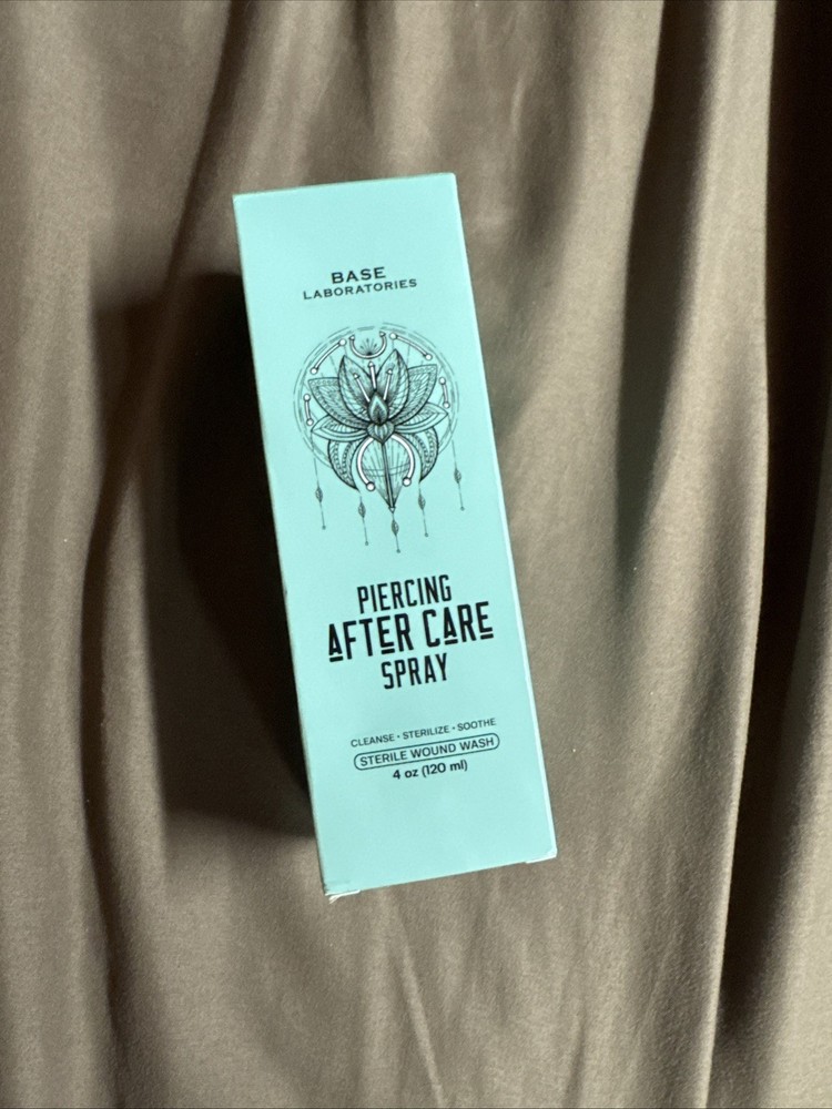 Base Laboratories Piercing Aftercare Spray 4 oz – Cleanses, Sterilizes, Soothes
