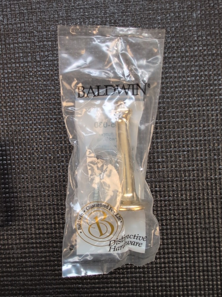 Baldwin Solid Brass 3” Baseboard Mounted Rigid Door Stop Bumper 4045-030 NOS