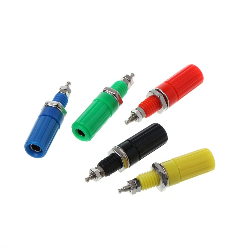 5 Pcs Binding Post 5 Colors Speaker 4mm Banana Plug Test Connector Jack Socket