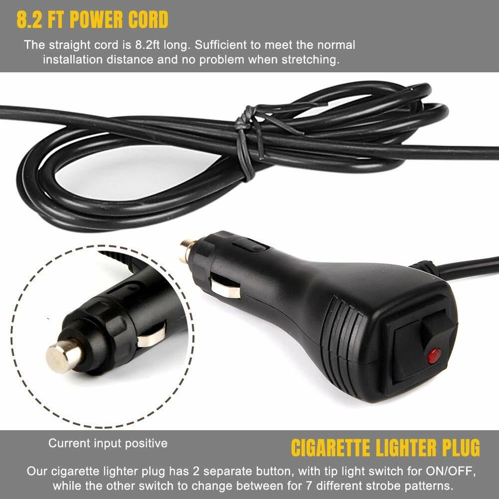 21" 42LED 126W Emergency Warning Double Side Strobe Flash Light Bar Amber
