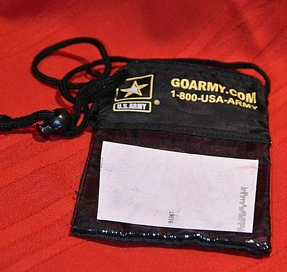 TRAVEL LIGHT POUCH WITH NECK STRAP BLACK
