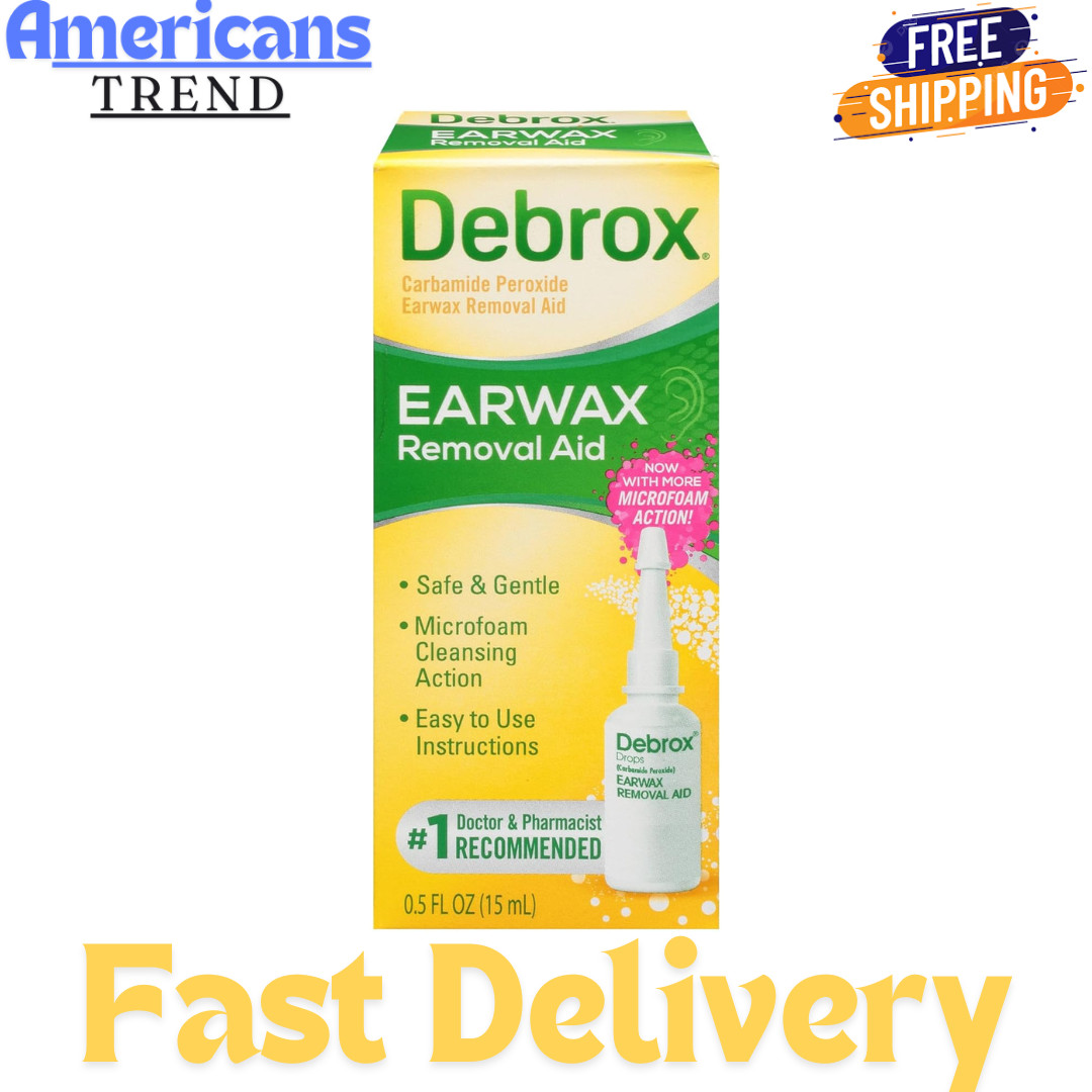 Debrox Ear Wax Removal Drops, Gentle Microfoam Ear Wax Remover, 0.5 Fl Oz  Pack