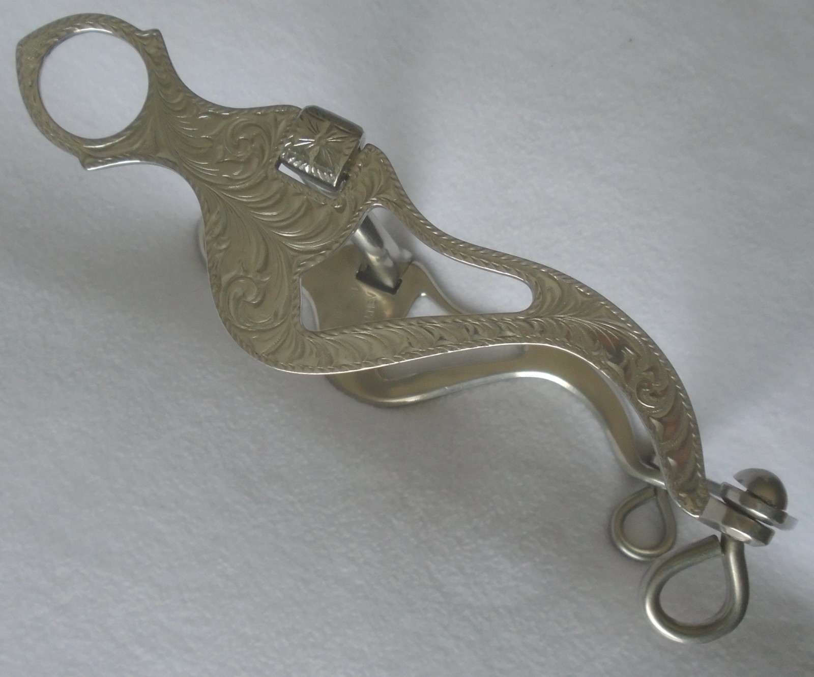 Al TIETJEN Vintage Floral Santa Maria Cheek BIT~ 5" Medium High WIDE Port Mouth