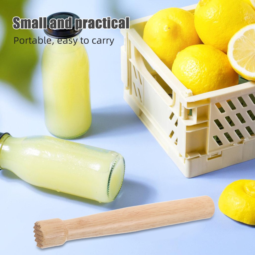 Wooden Cocktail Pounding Rod Bar Muddler for Mojitos Bartender Tool