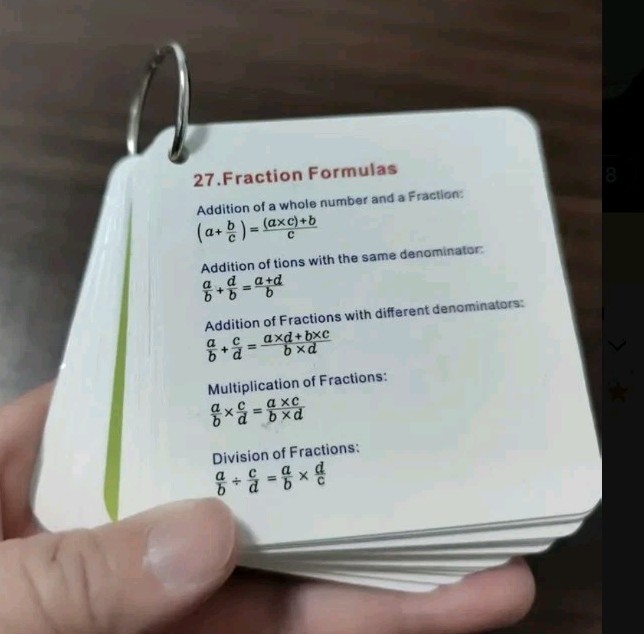 52 Math Formula Flashcards Study Guide Algebra Trig Geometry Calculas Physics