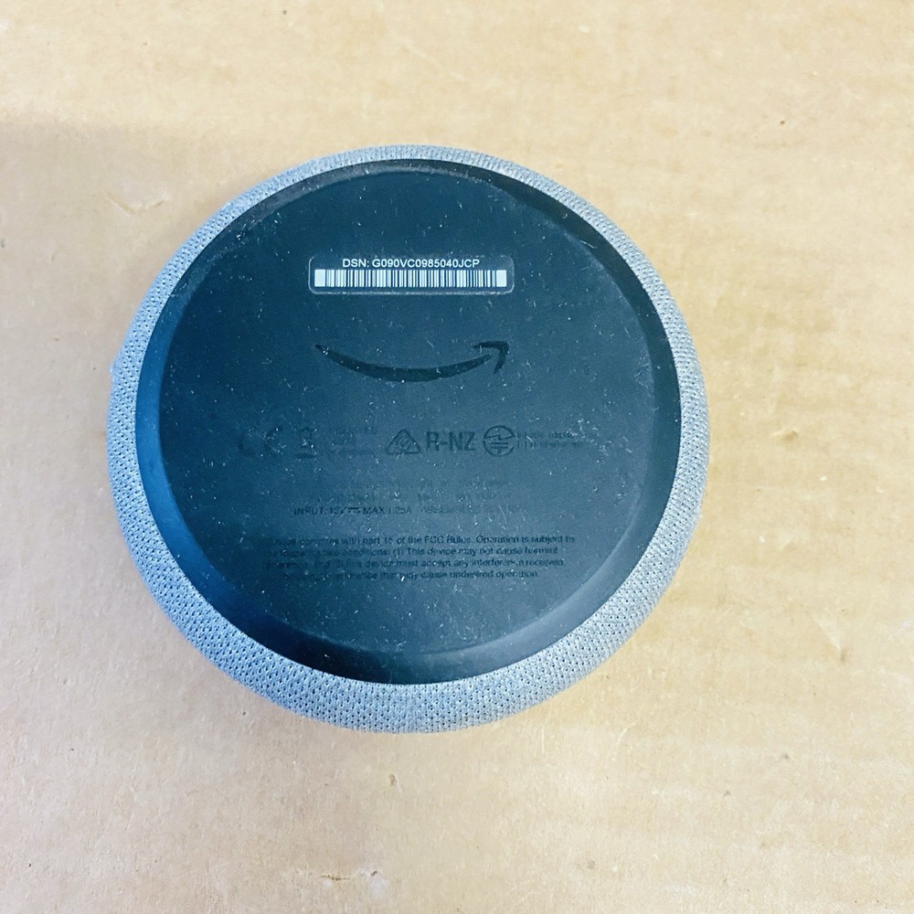 Amazon 3rd Gen Echo Dot Home Smart Speaker D9N29T Charcoal Gray With Adapter