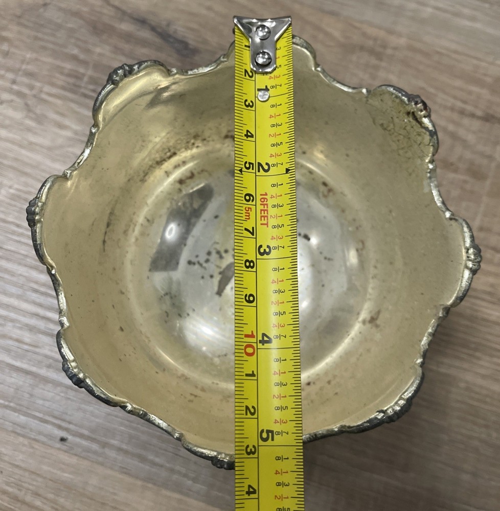 STUNNING Vintage Japan Silver-Plated Monteith-Style Lion Handled Serving Bowl