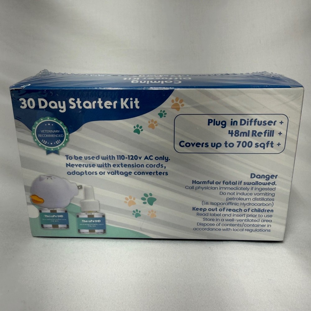 TheraPetMD Advanced Dog Calming Diffuser Kit 1 Diffuser + 2 Refills 30 Day New