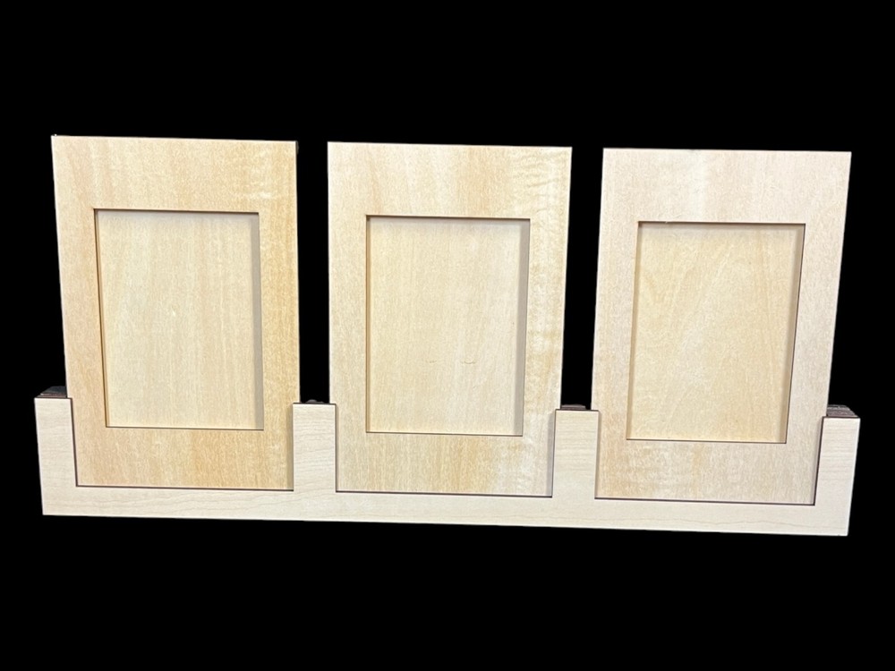 iWoodMD Top Loader Card Display- 3 Card Base Frame (cards not included)