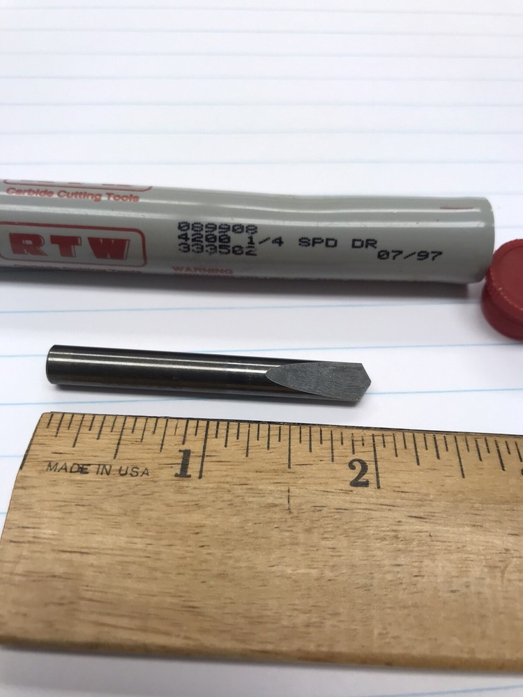 1 pc.  1/4 SOLID CARBIDE SPADE DRILL USA (loc stk)