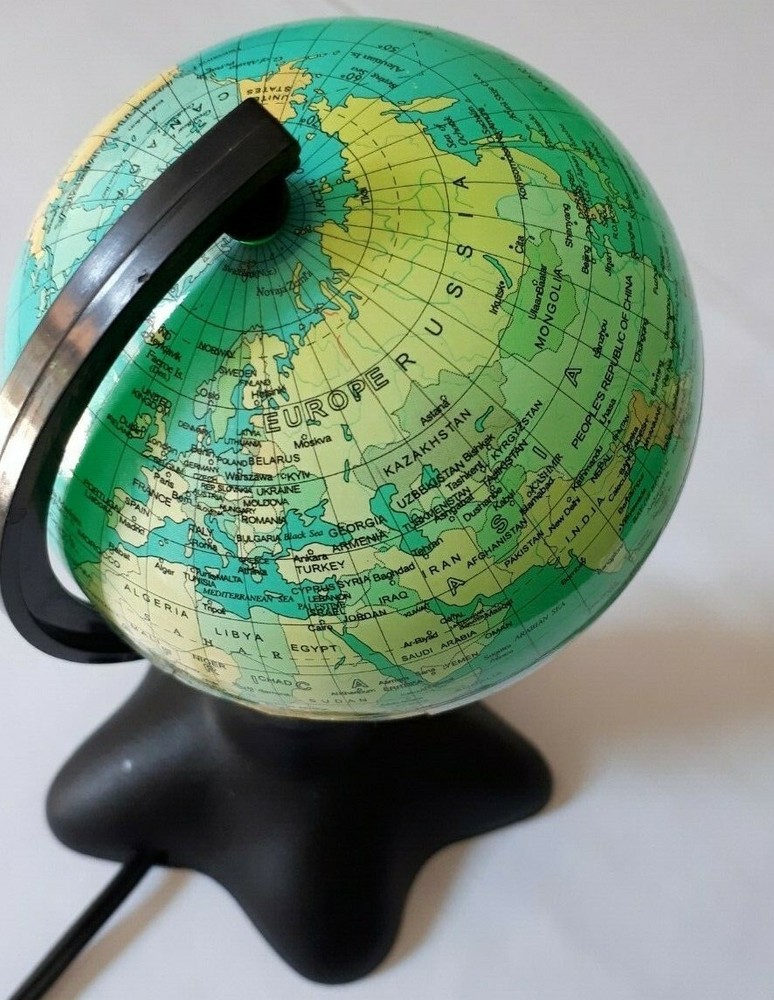 Sunbeam Small Color Changing Desktop World Map Globe