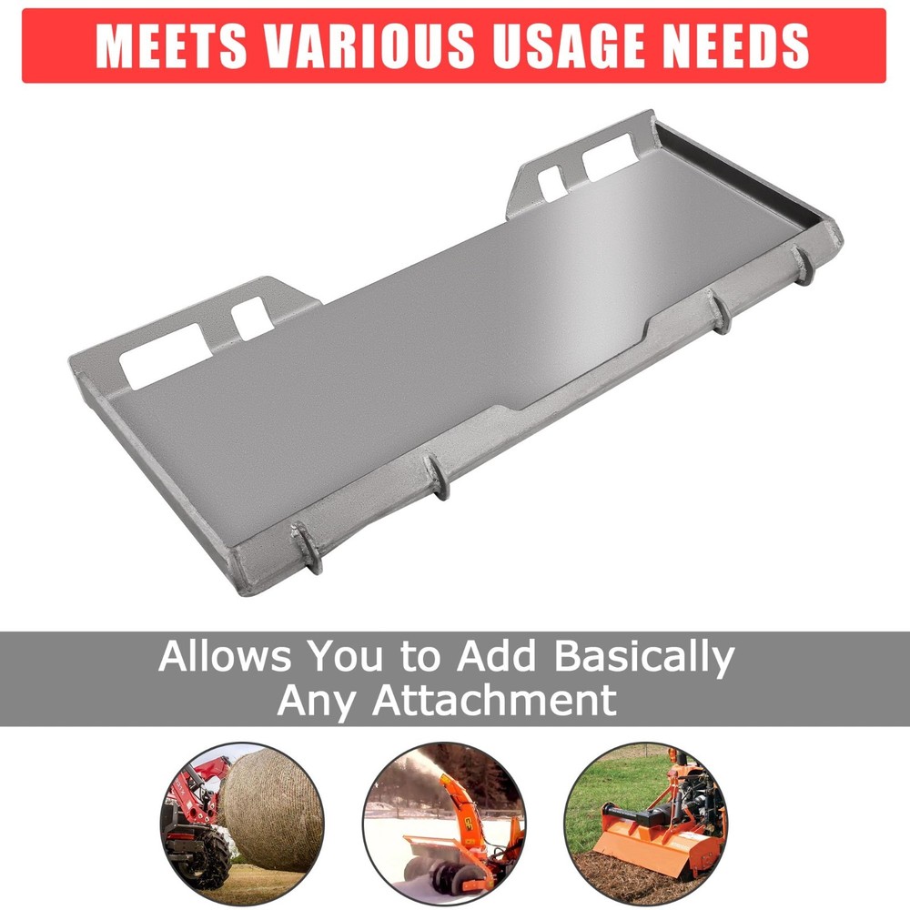 1/2" Skid Steer Mount Plate Quick Attach Plate Skid Steer Attachment Plate