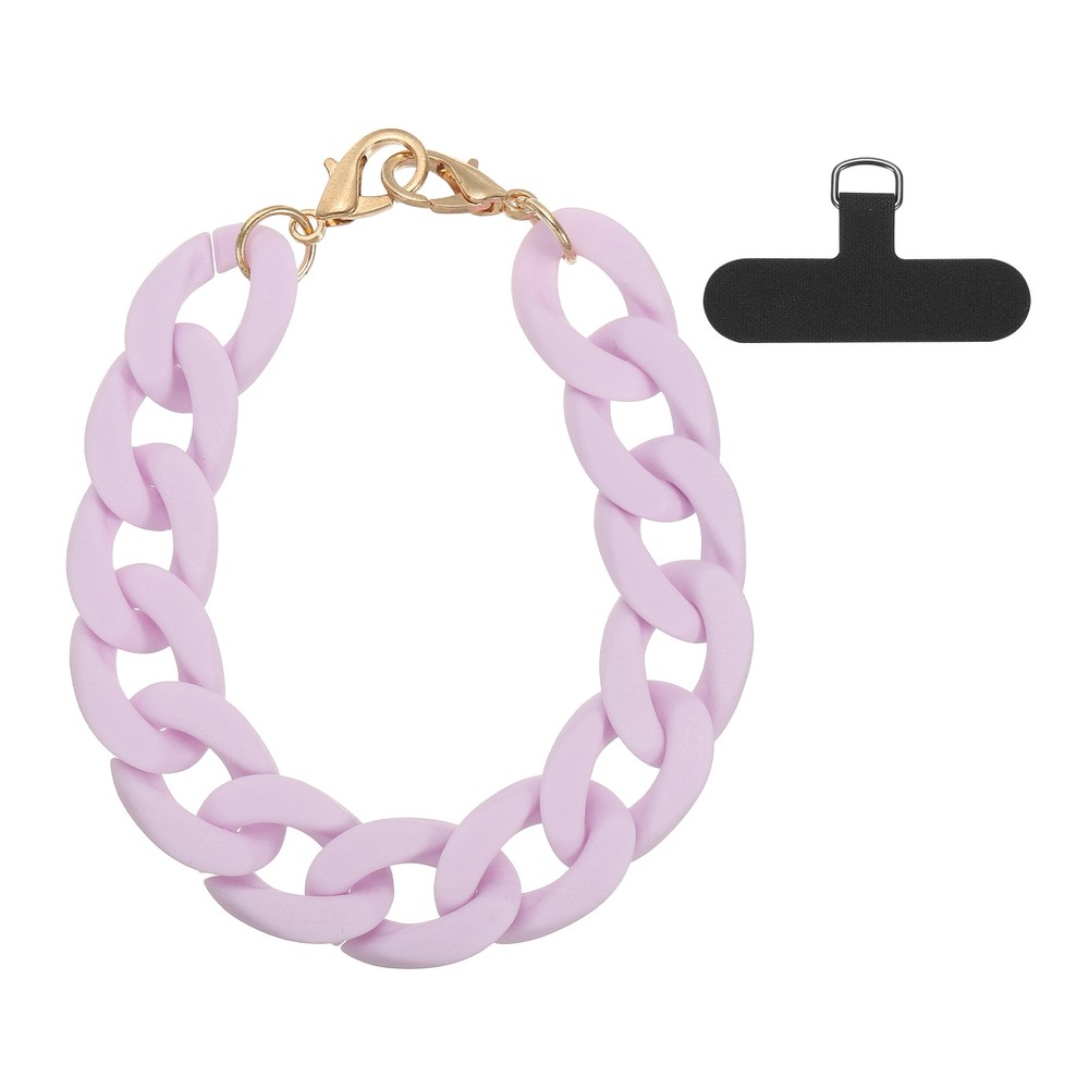 Phone Wrist Strap, 11" Acrylic Cellphone Chain with Tether Tab, Light Purple