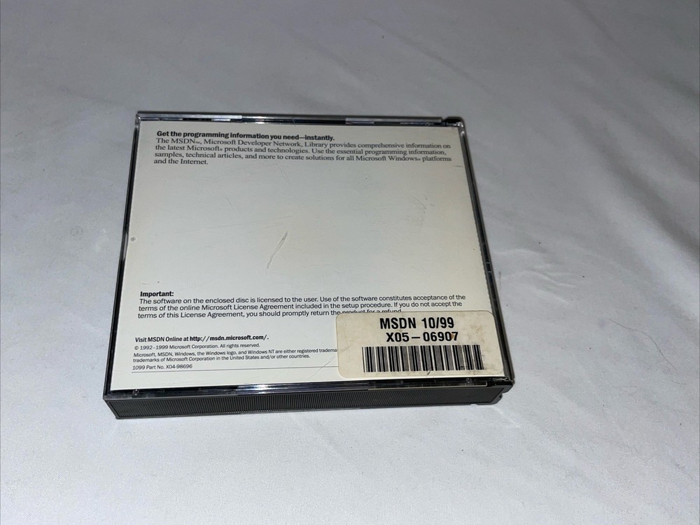 Microsoft msdn Library October 1999 ~ CD-ROM 3 Disc For Windows 98 NT