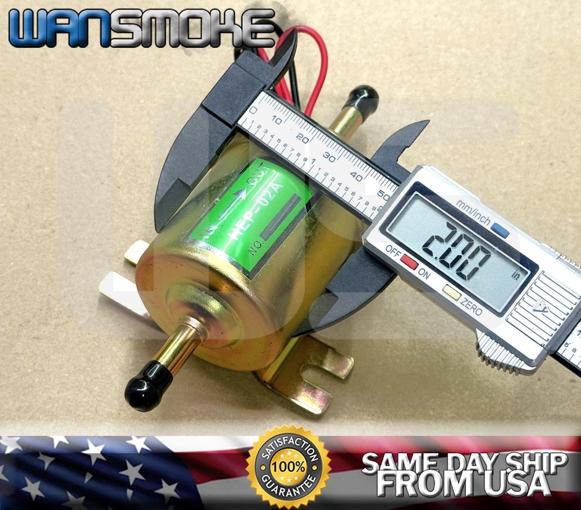 INLINE FUEL PUMP 12V ELECTRIC TRANSFER LOW PRESSURE GAS DIESEL FUEL PUMP HEP-02A