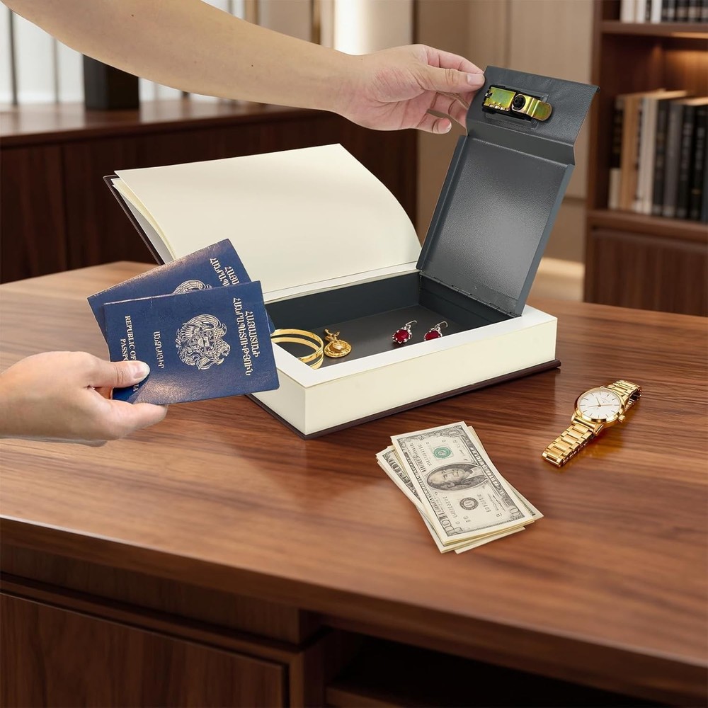 Large Decorative Book Safe with Combination Lock Free Shipping