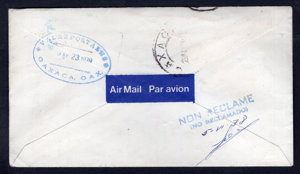 Canada Schomberg 1978 Airmail Cover to Mexico. RETURNED