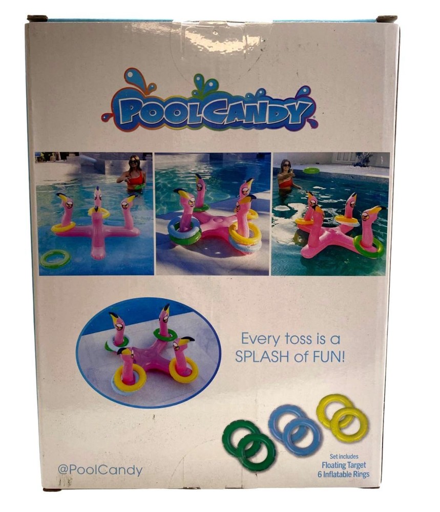 PoolCandy Pink Flamingo Ring Toss Pool Float