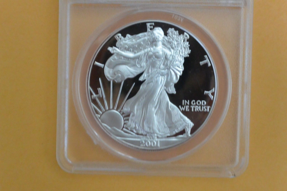 2001-W Silver Eagle ANACS PR70 DCAM