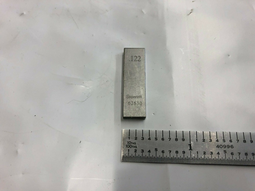.122 Starrett Rectangular Steel Gage Gauge Block.