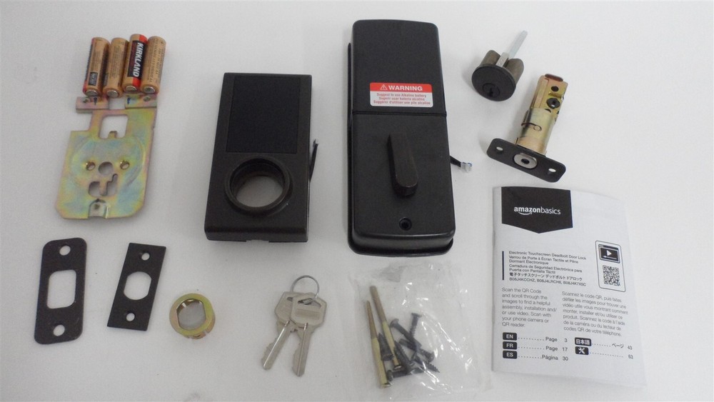 Amazon Basics Grade 3 Electronic Touchscreen Deadbolt Door Lock - Rubbed Bronze