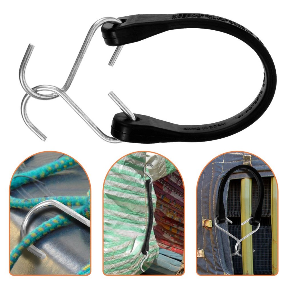Cargo Tie down Strap Tarp Straps Fixing Rope Elastic Cord with Hook