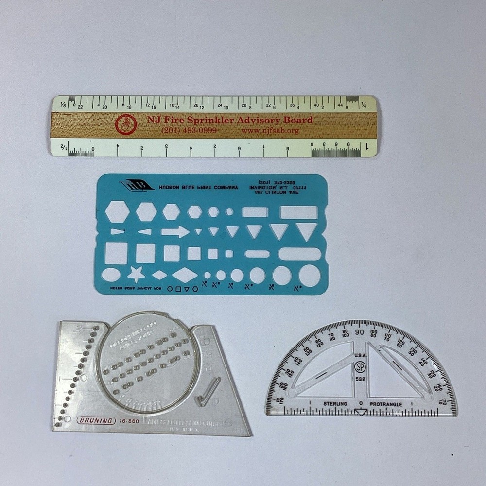 Drafting Stencil Template Lot Engineering Math Art Drawing Geometry Architecture