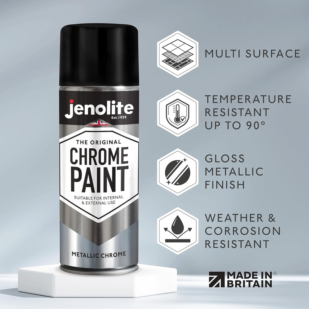 Chrome Spray Paint 400ml Smooth Multi-Surface Finish for Metal Plastic