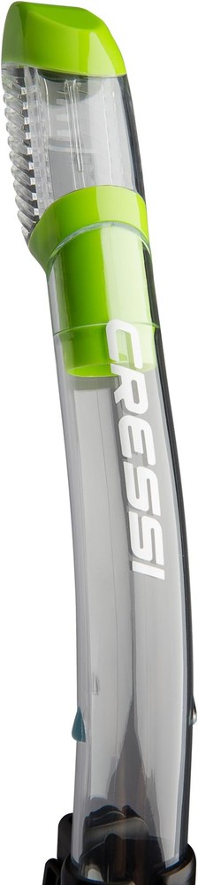 Cressi Supernova Dry Dry Snorkels, Clear/Lime