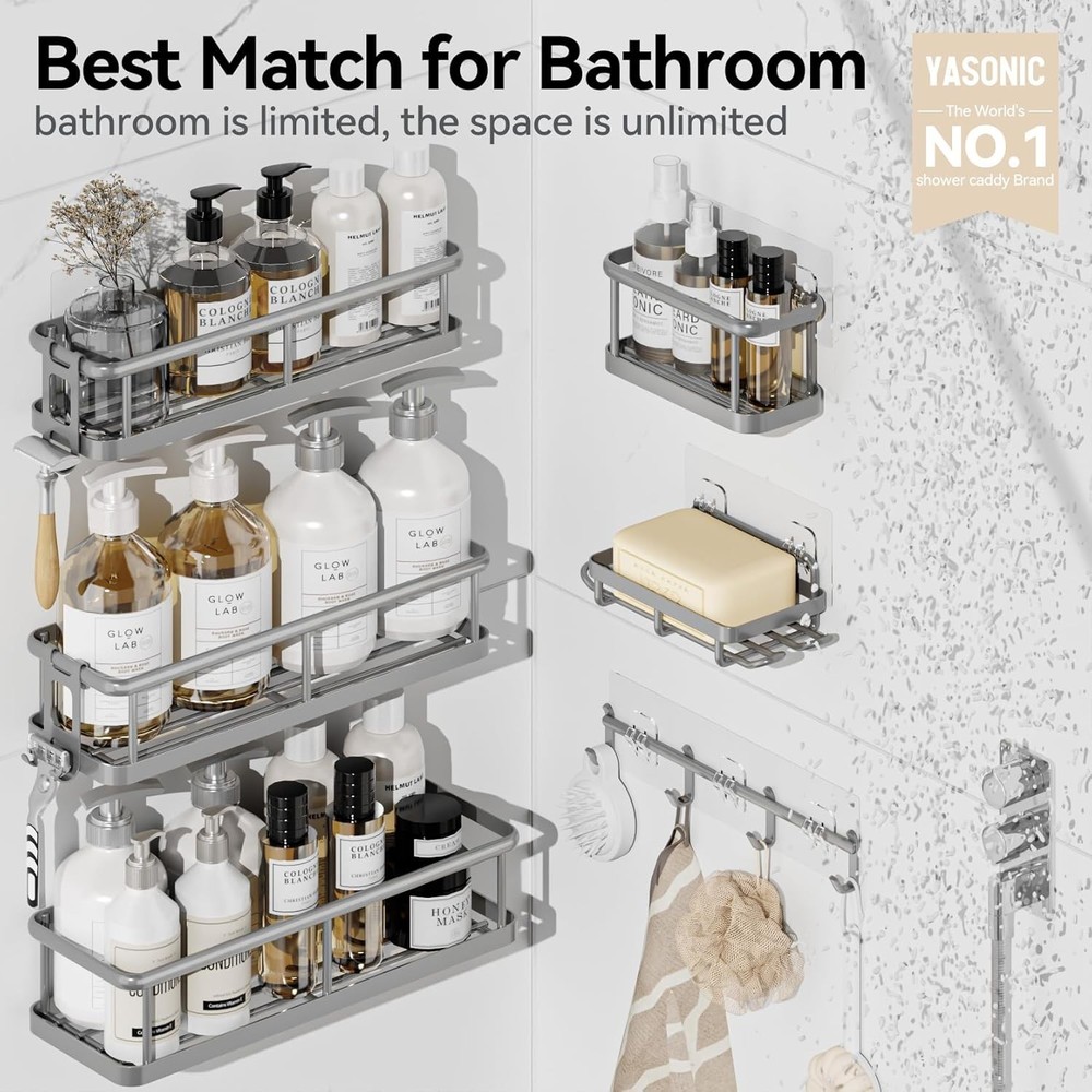 Shower Caddy Organizer, No Drilling Needed