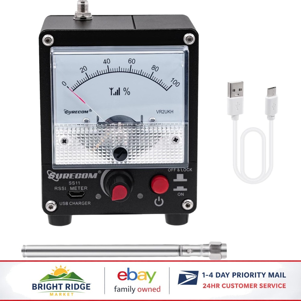 Handheld RF Signal Meter with High Sensitivity and Adjustable Pointer Amplitude