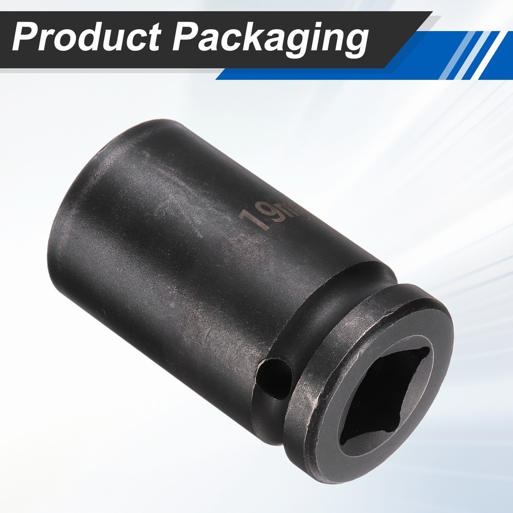 Pentagon Socket 1/2" Drive 19mm 5 Point Socket 2" Long Cr-MO Steel