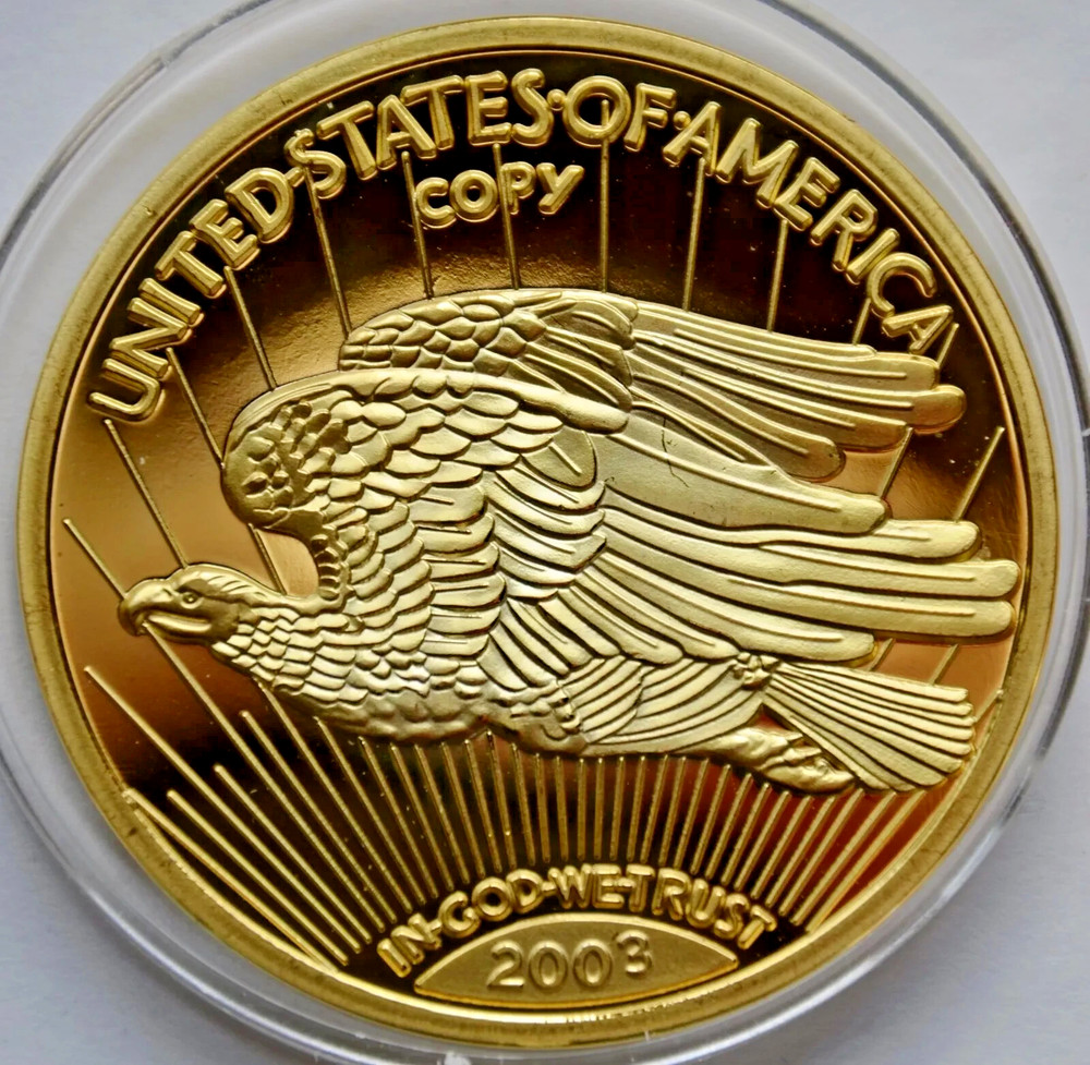 Walking Liberty Eagle 1933, German Mint Restrike in copper 2002 COA