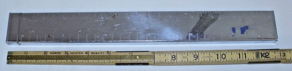ALFRED DUNHILL CHROME TABLE TOP RULER WITH TORCH LIGHTER WEST GERMANY 1950