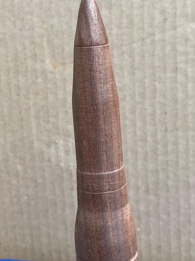 RIFLE BULLET - Solid Walnut Wood Natural Finish U.S.A.
