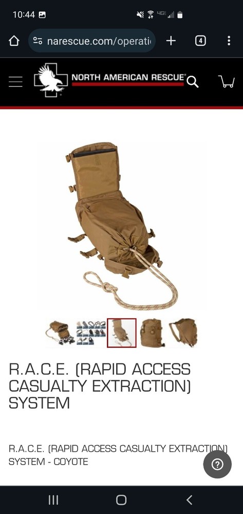rapid access casualty evacuation system-coyote brown