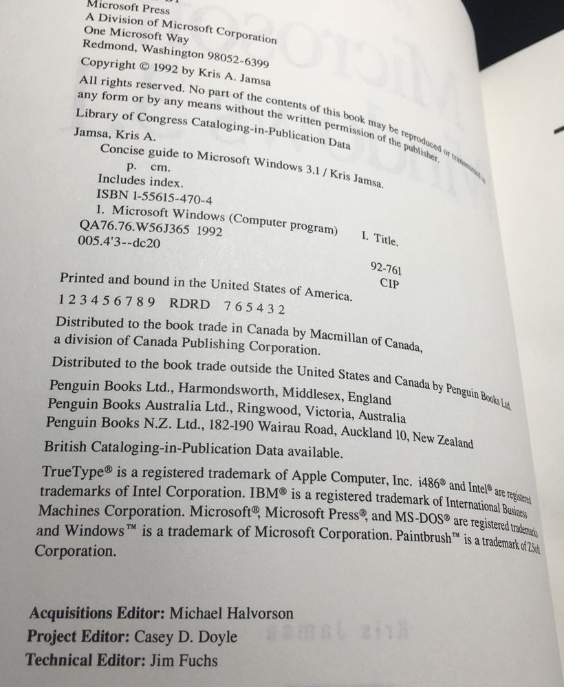 Compudyne Microsoft WINDOWS 3.1 Guide Book Concise Edition, 1992