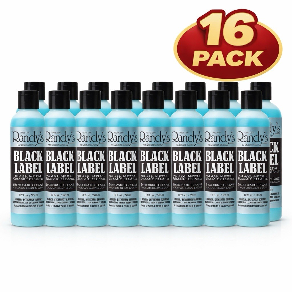 Randy’s Black Label Glass Cleaner 16 Pack 12oz Bottles Cleaner