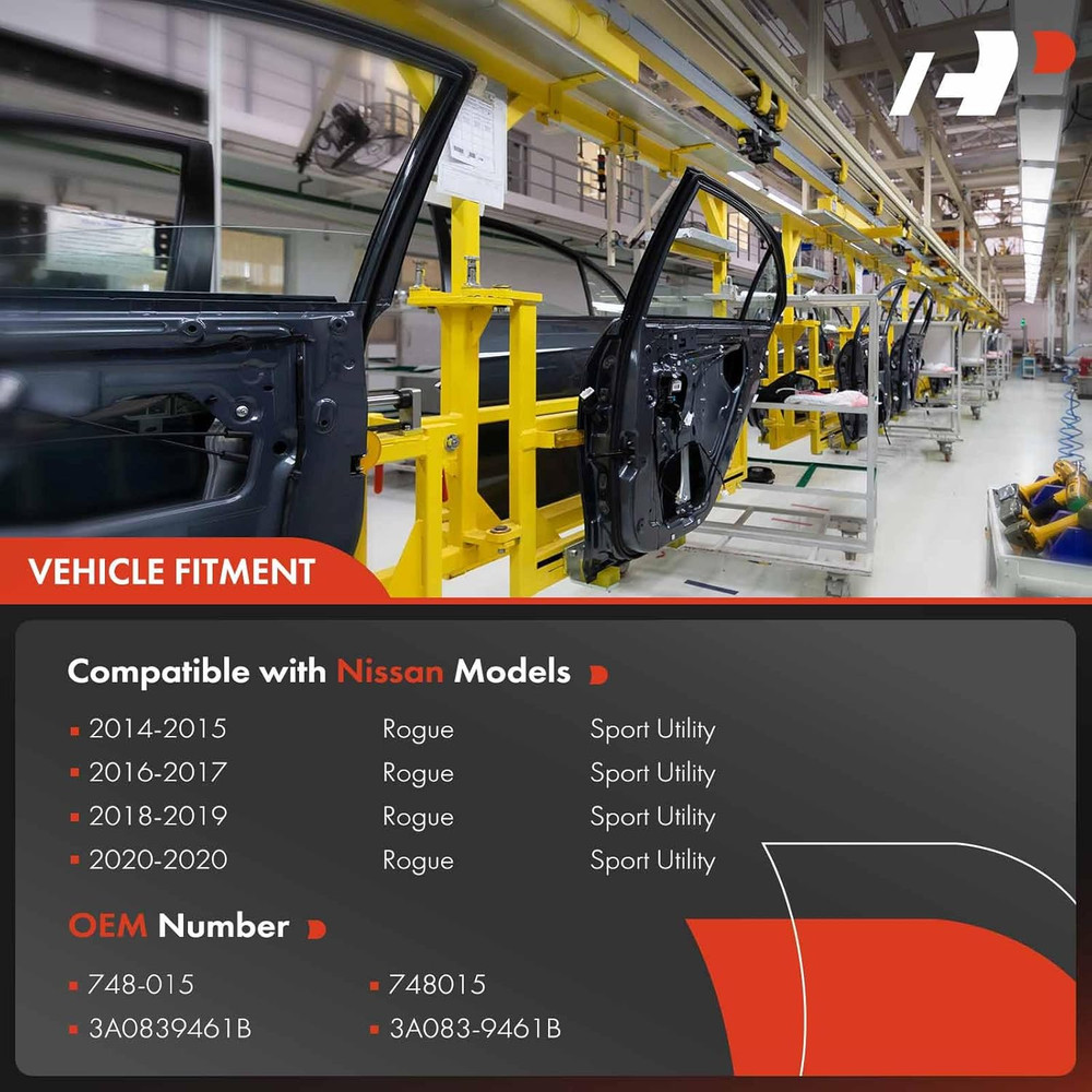 2014-20 Nissan Rogue Front Left Power Window Regulator–Compatible