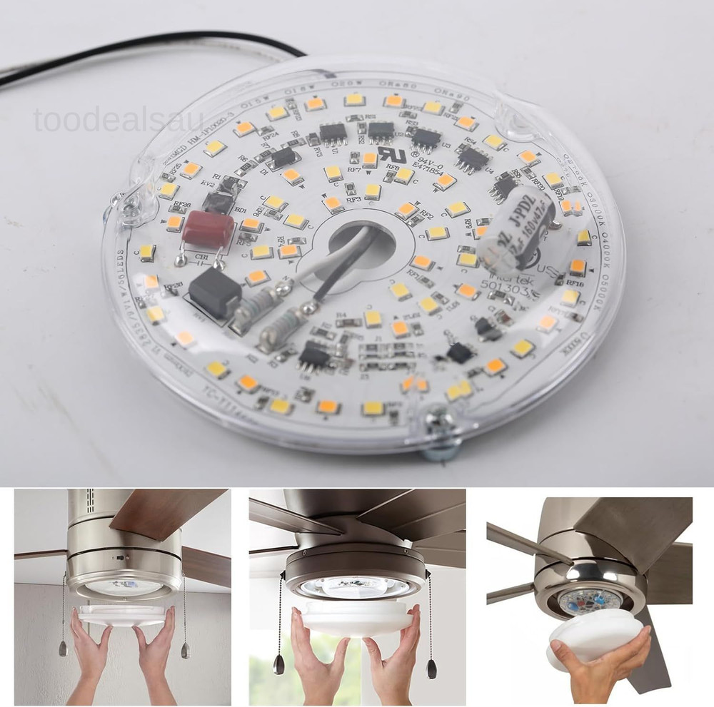 4“ 18W Color Changeable Ceiling Fan LED Light Replacement, White