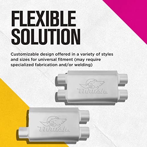 Thrush Muffler Deep Race Tone (Most Applications) Inlet 2.5 Pipe Connection