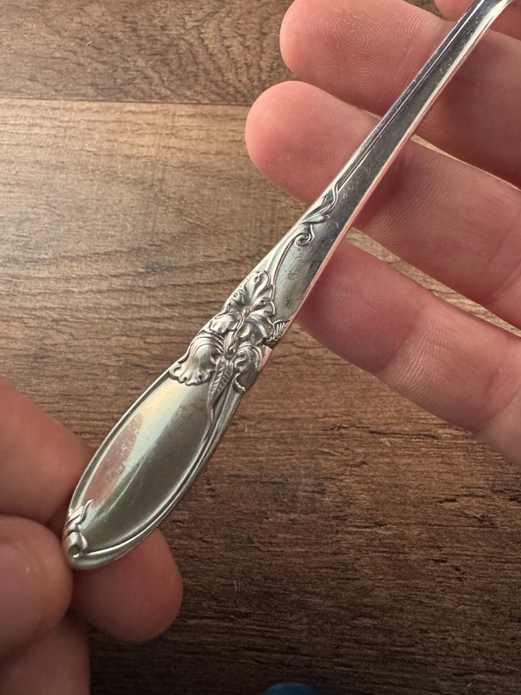 Community Plate White Orchid Silverplate Soup Spoon