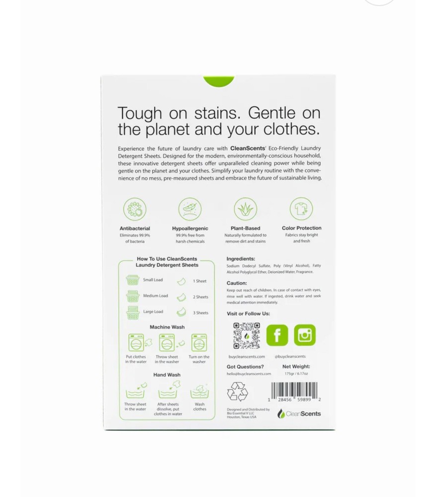 Cleanscents 5in1 Pure Fresh Laundry Detergent 60Sheets