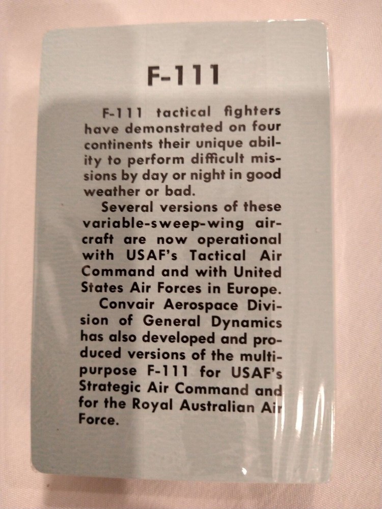 General Dynamics Convair Aerospace Division Playing Cards