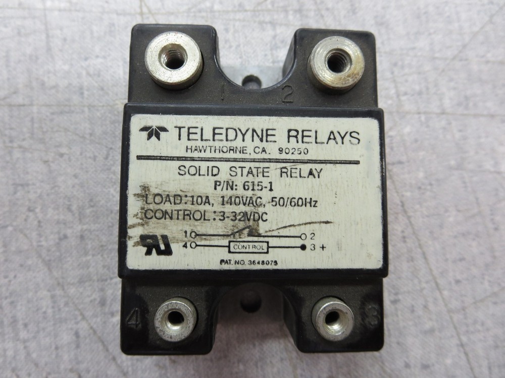 Teledyne 615-1 10A 140VAC -32V Solid State Relay