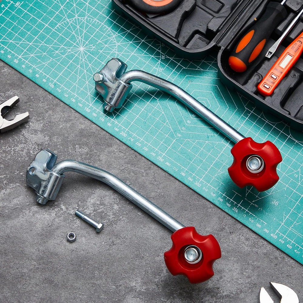Trailer Jack Handles Replacement Set with Bolt Nut Spacers - Fits Most Trailers