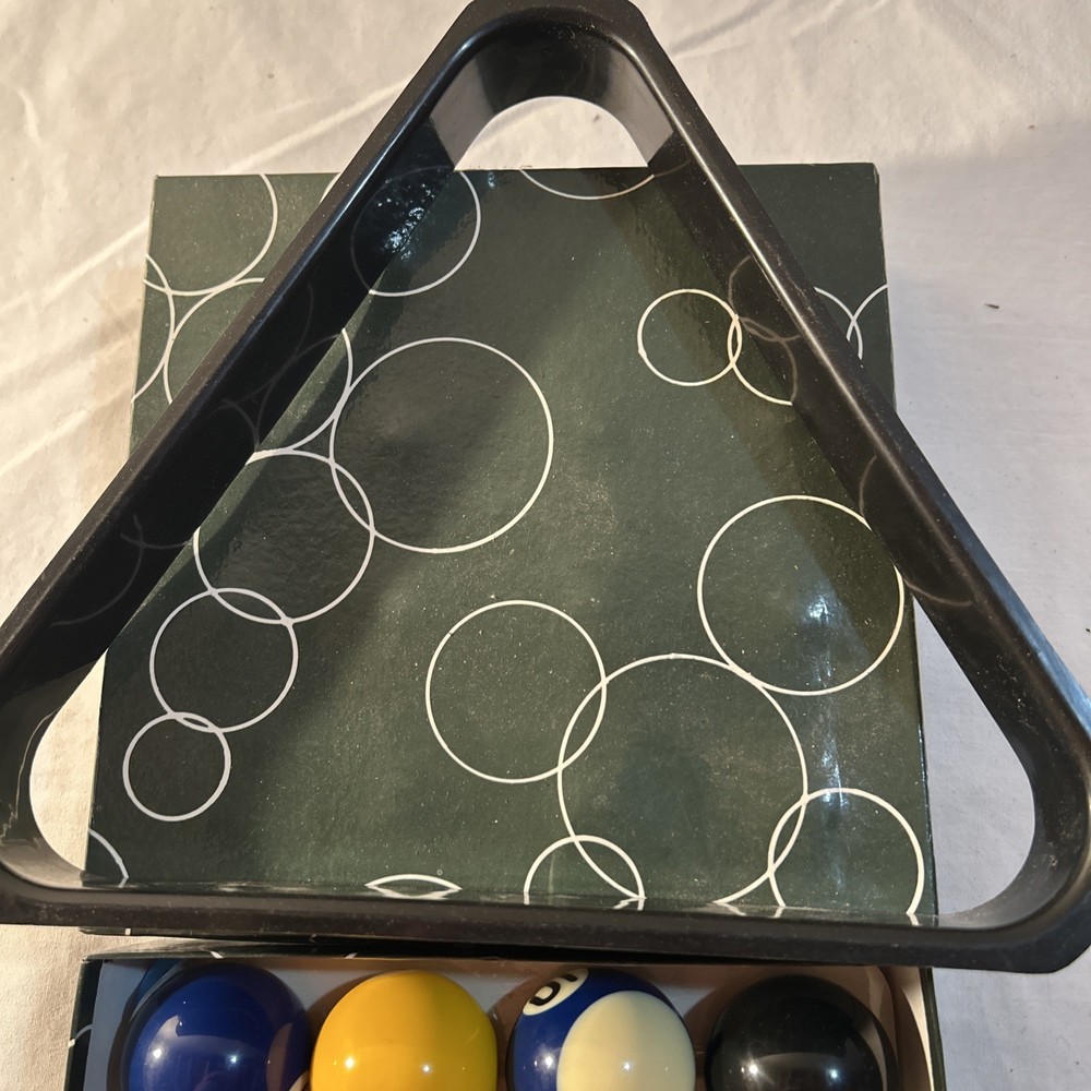 Mini Pool Ball Set 1.7oz Each, With Rack And Box