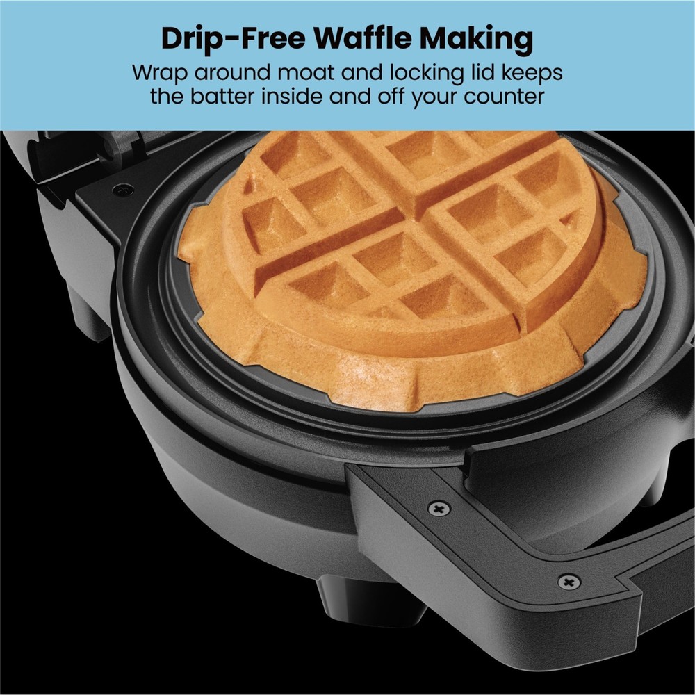 Chefman Stuffed Belgian 5-Inch Waffle Maker w/ Non-Stick Surface and Locking Lid