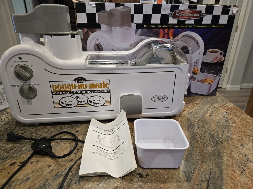 Nostalgia Electrics 2008 "Dough-Nu-Matic" Automatic Mini Doughnut Maker Machine