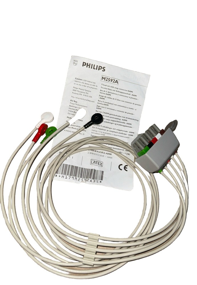 philips m2592a 5 lead set with snap aami